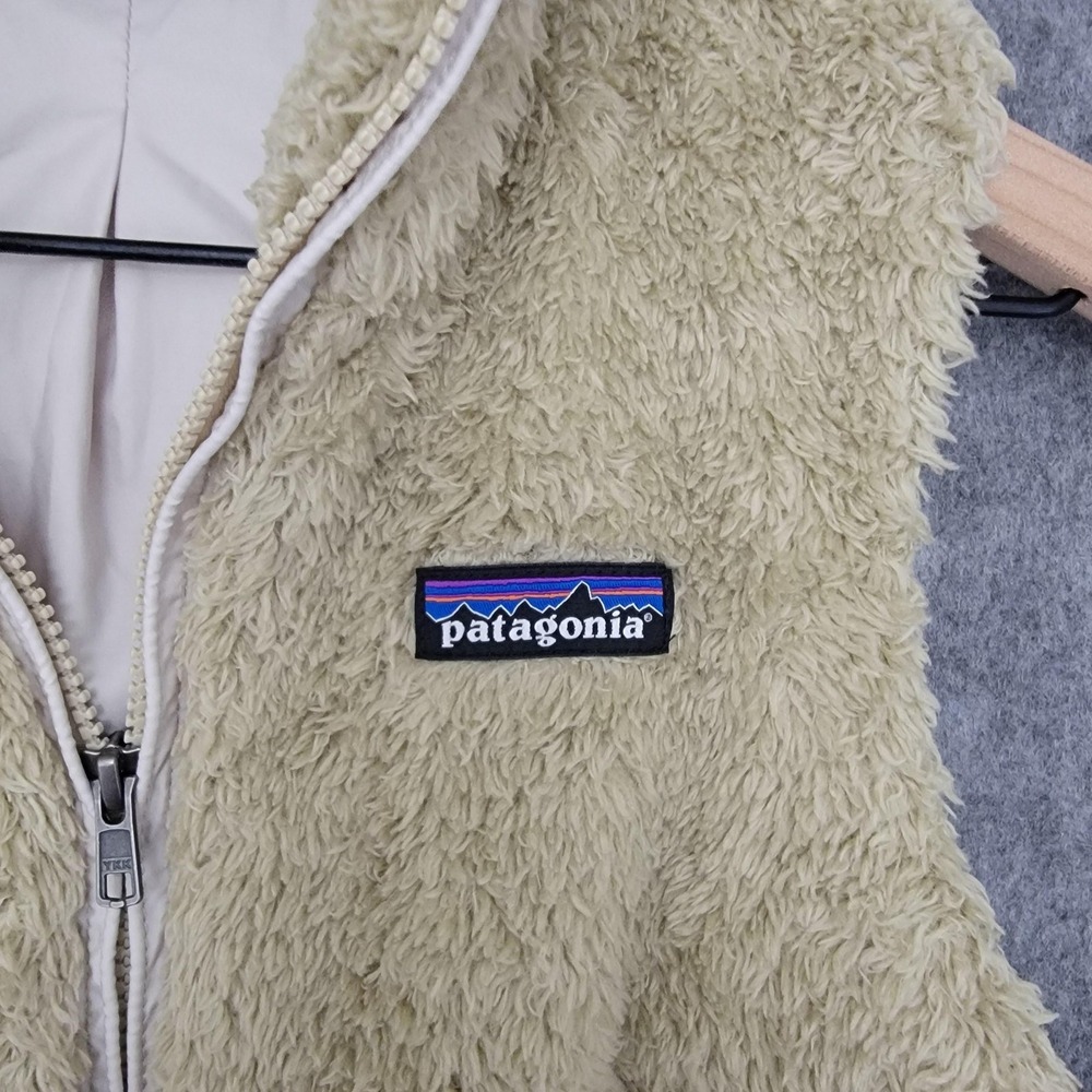 Patagonia Los Gatos Vest Womens XS El Cap Khaki Fuzzy Fleece Full Zip‎ Pockets - Picture 7 of 14